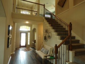 entry hallway and stairs landing